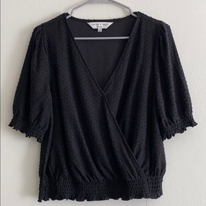 Madewell Texture & Thread romantic black top